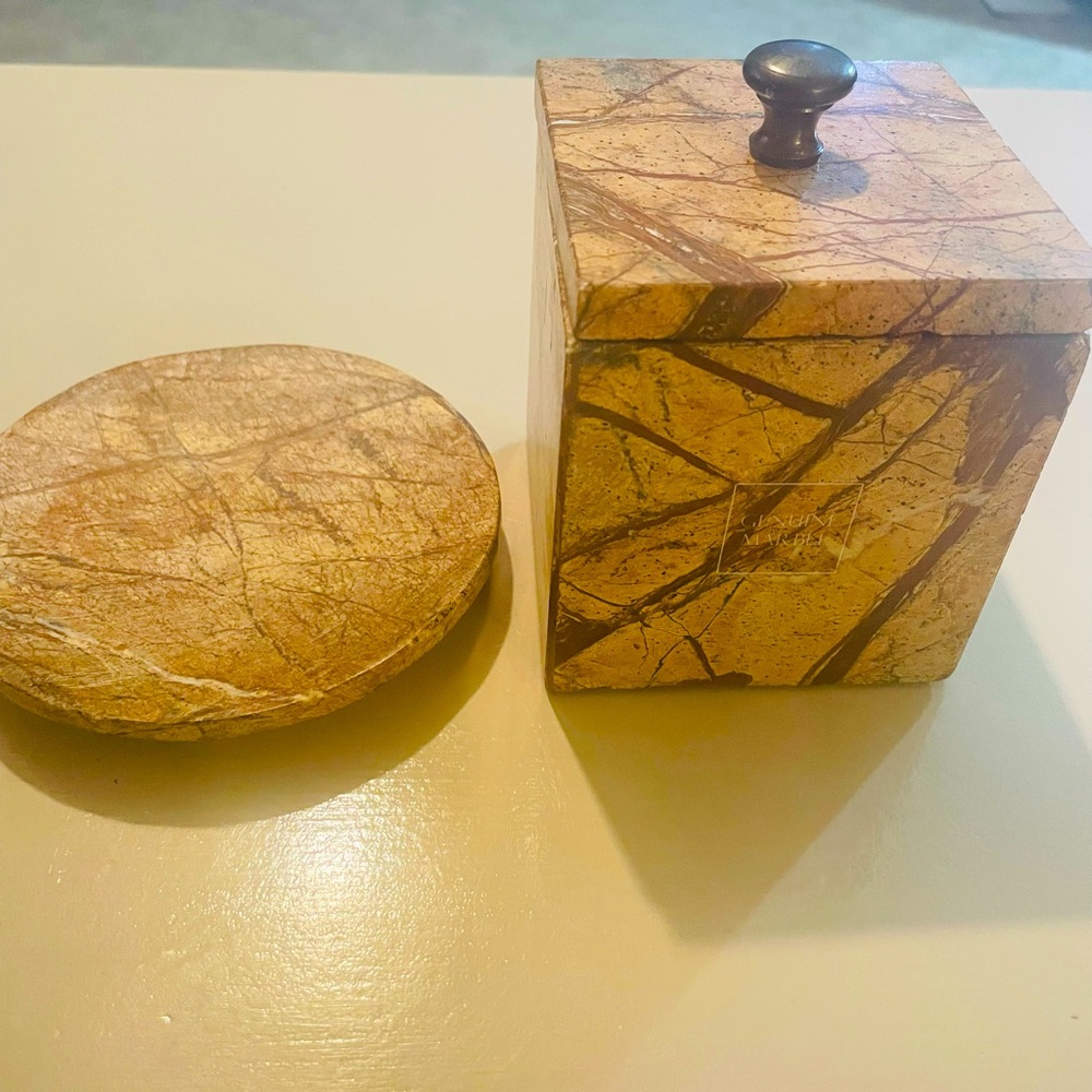 Genuine Marble 4” multi-purpose box and slab